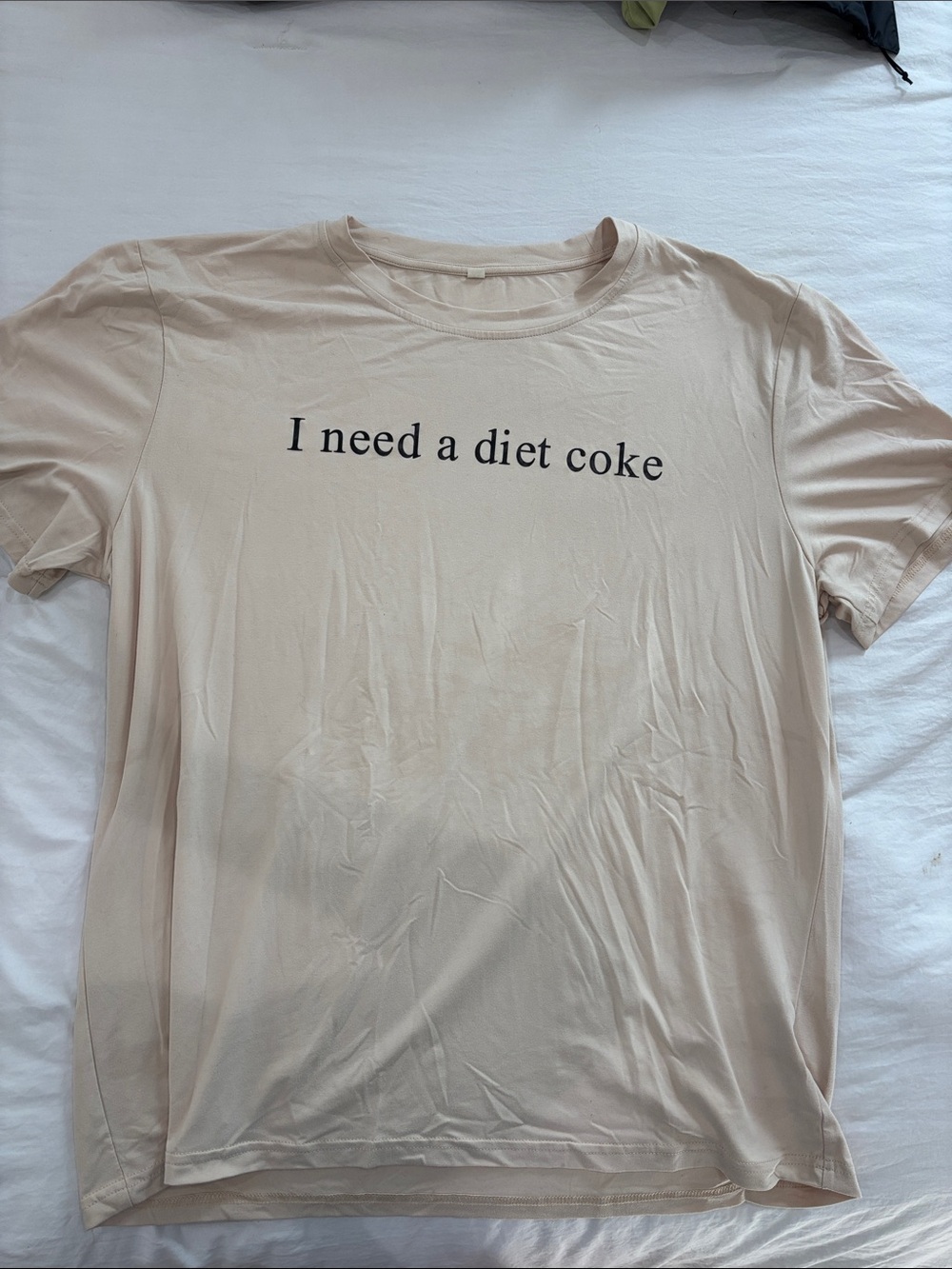 Beige Graphic Tee - "I Need a Diet Coke"
